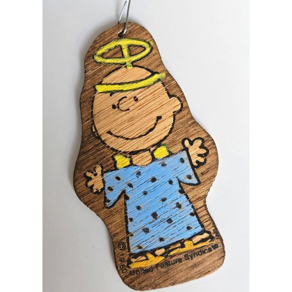 Vintage 1958 Peanuts Wooden Christmas Ornaments Featuring Snoopy Charlie Brown - Picture 7 of 8